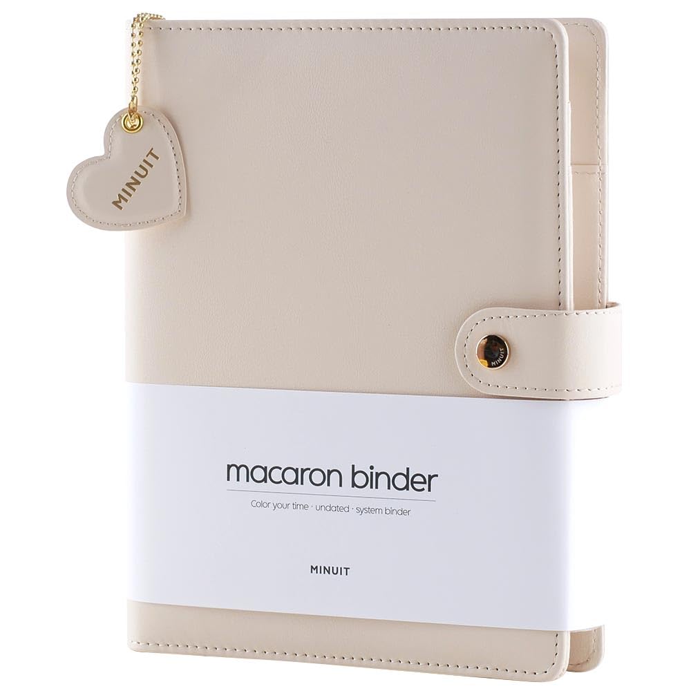 Amazon | MINUIT マカロン バインダー A5 A6 プランナー 6リング